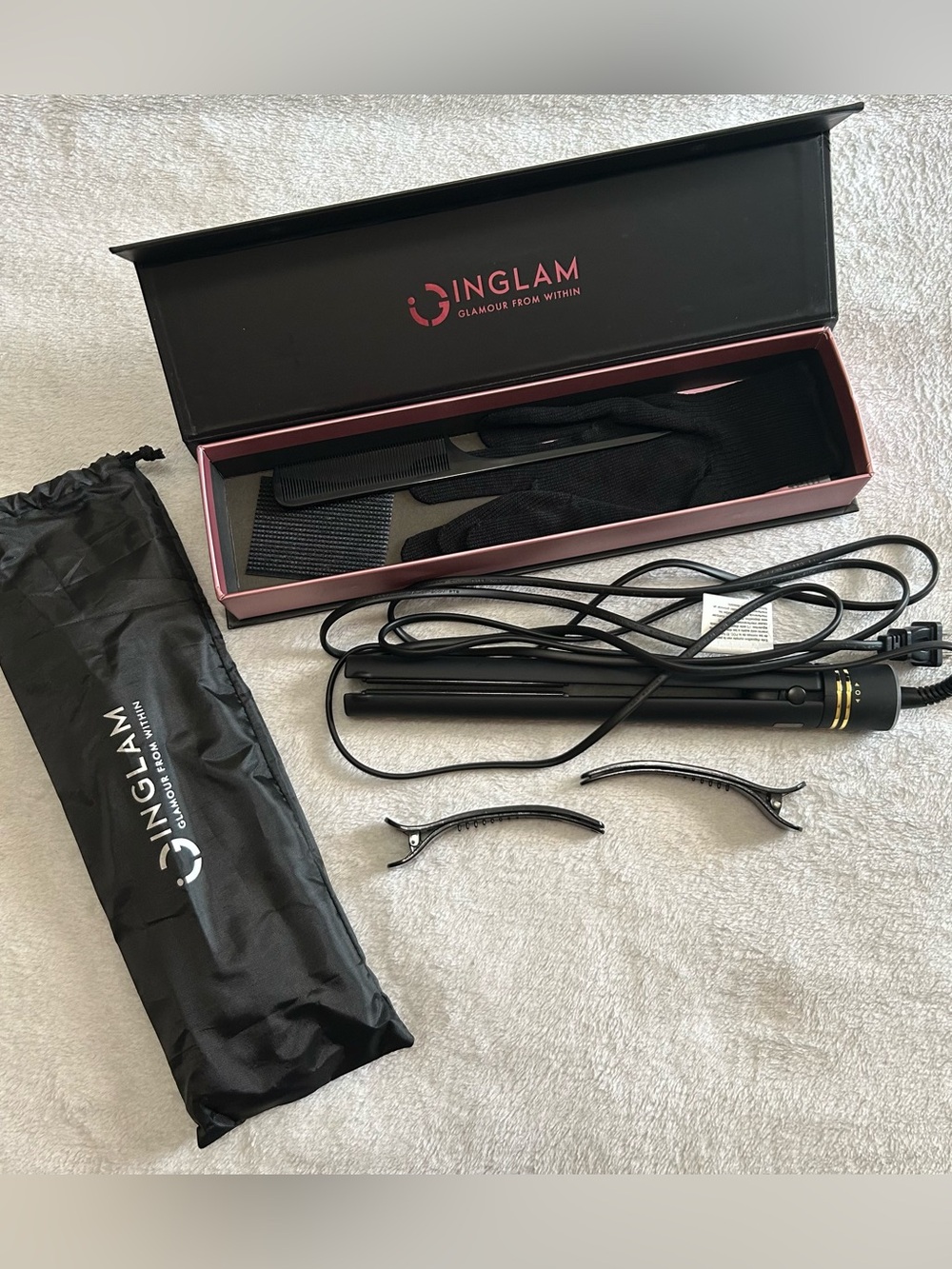 Hot Tools Pro Artist Black Gold Ionic 1 Inch Flat Iron